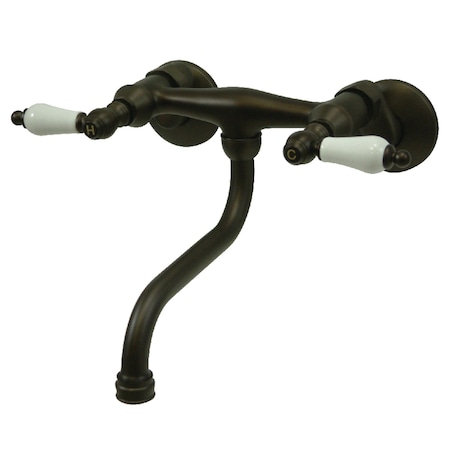Kingston Brass KS516ORB Two-Handle Wall Mount Bathroom Faucet, Oil Rubbed Bronze KS516ORB